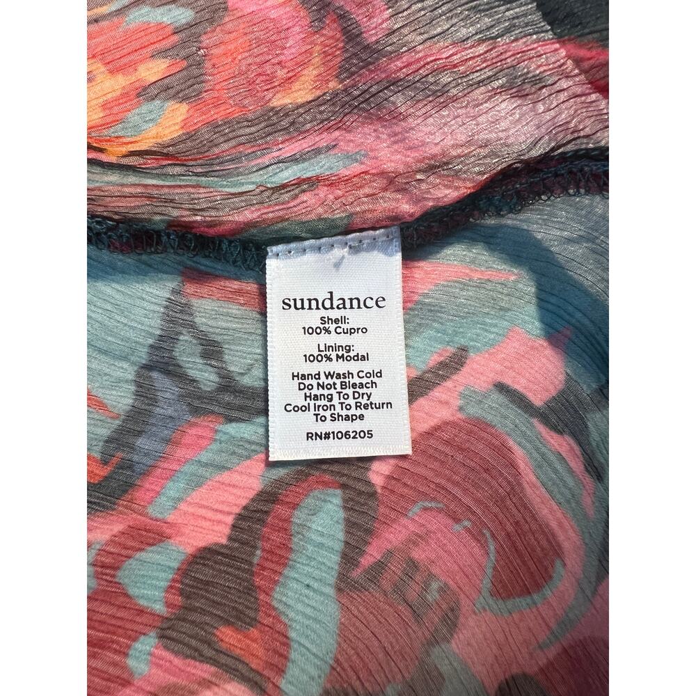 Sundance Dress Janella Midi Sheer Floral Boho Western Country Sundress Feminine - Picture 9 of 9